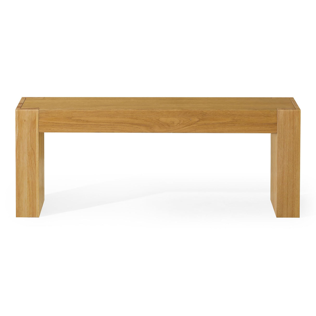 Maven Lane Zeno Contemporary Wooden Backless Bench Seating for Modern Dining, Kitchen Table, Entryway, Foyer, or Lobby in Weathered Natural Finish Maven Lane