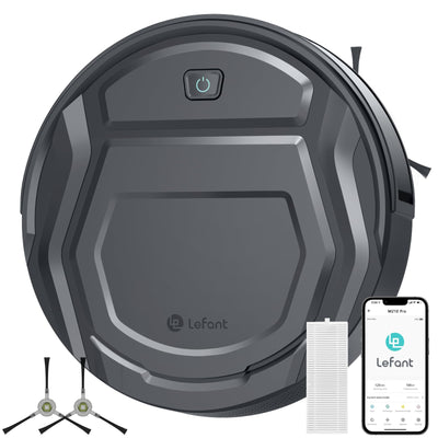 Lefant M210 Pro Robot Vacuum, Slim & Quiet, 3 Adjustable Suction Levels, 120 Min Runtime, Freemove 3.0, WiFi/App/Alexa, 6 Modes for Pet Hair, Hard Floors & Low Carpets, Self-Charging, Gray