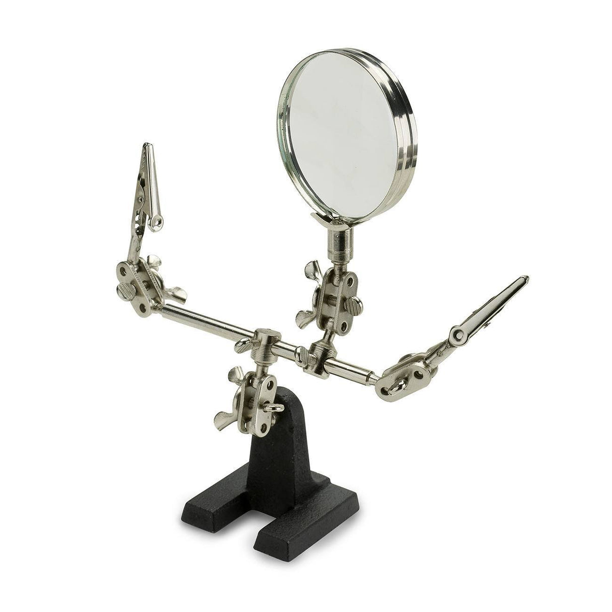 NEIKO 01902 Adjustable Helping Hand with Magnifying Glass, Third Hand Solder Aid, Soldering Wire Station Stand with Dual Alligator Clips and a Heavy Base, Beading & Jewelry Making Tools, Solder Holder NEIKO