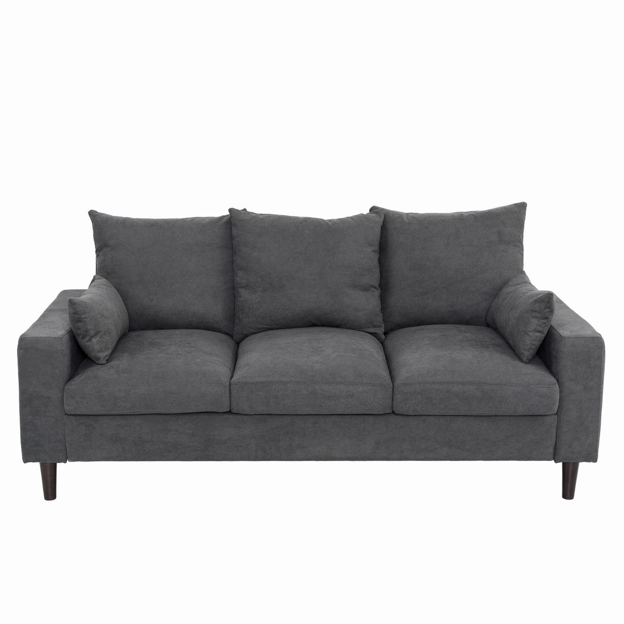 Panana 3 Piece Small Sofa Set, Sectional Sofa Loveseat with Ottoman for Small Space Living Room Apartment (Grey) Panana