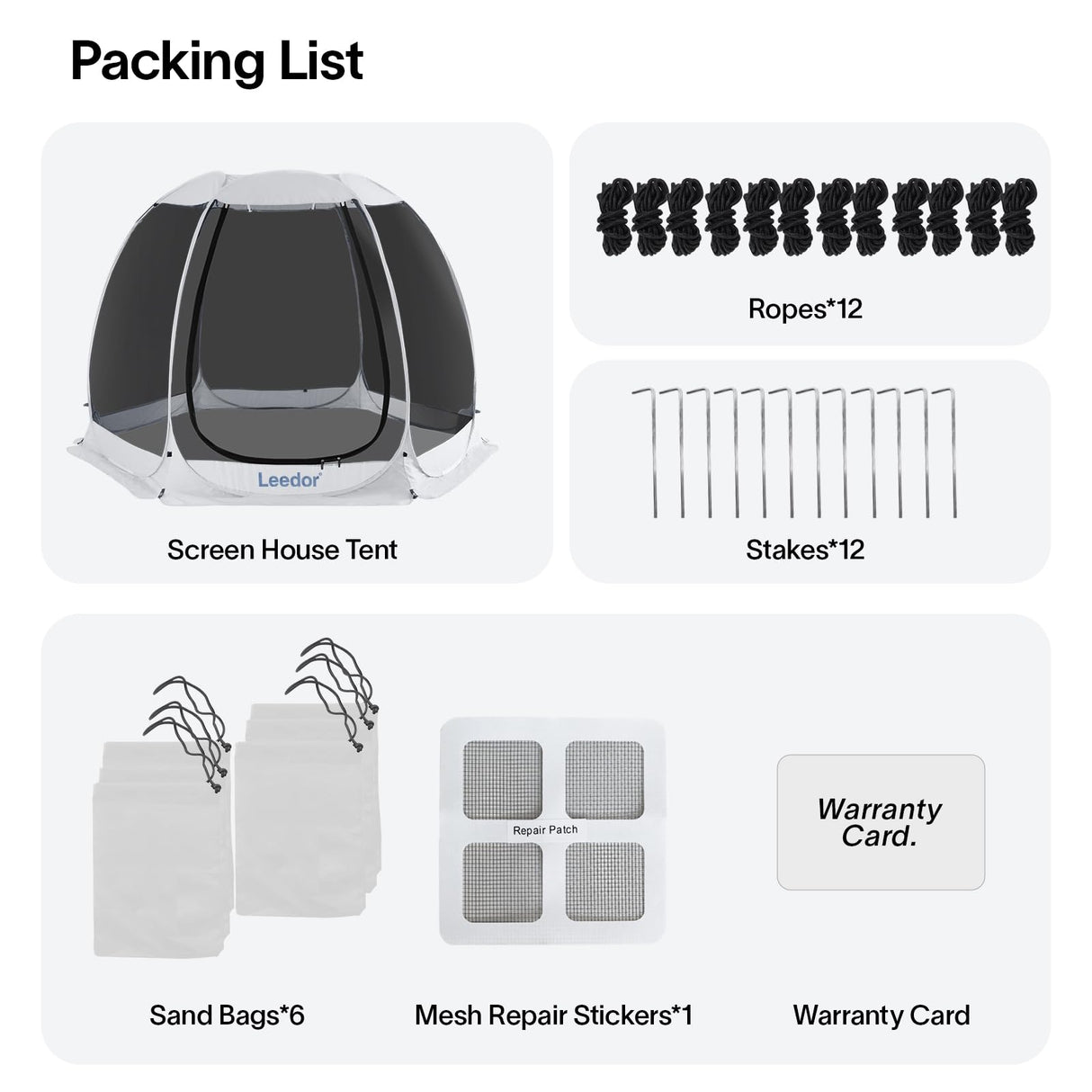 Leedor Screen House Tent for 4-8 Person, Instant Setup Mesh Net Outdoor Gazebo Sun Shade Dome Tent Pop Up Canopy with Carry Bag for Camping, Patio, Backyard, Lawn, Garden, Deck, 10 x 10 FT LEEDOR