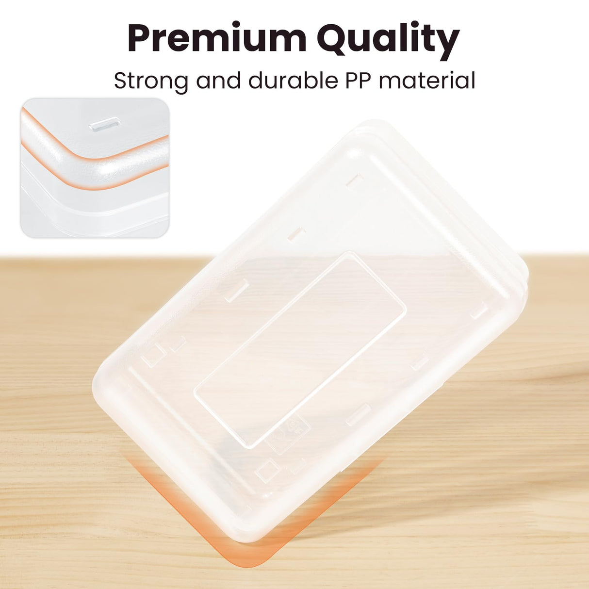 Sooez Plastic Pencil Case Box 6 Pack, Large Crayon Maker Pen Organizer, Plastic Containers with Snap Lids, Stackable Craft Storage Boxes Bulk, School Supplies Art Box for Bead, Clear Sooez