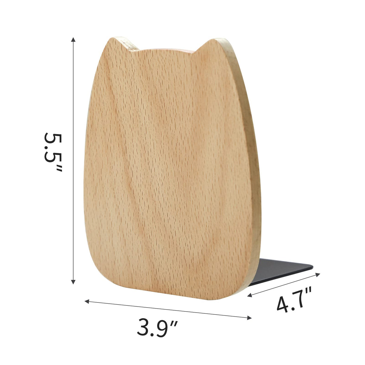 muso wood Bookends for Shelves, Book Ends for Home Office School Library Kitchen, Cute Book Stopper, Beech Book Holder 1 Pair muso wood