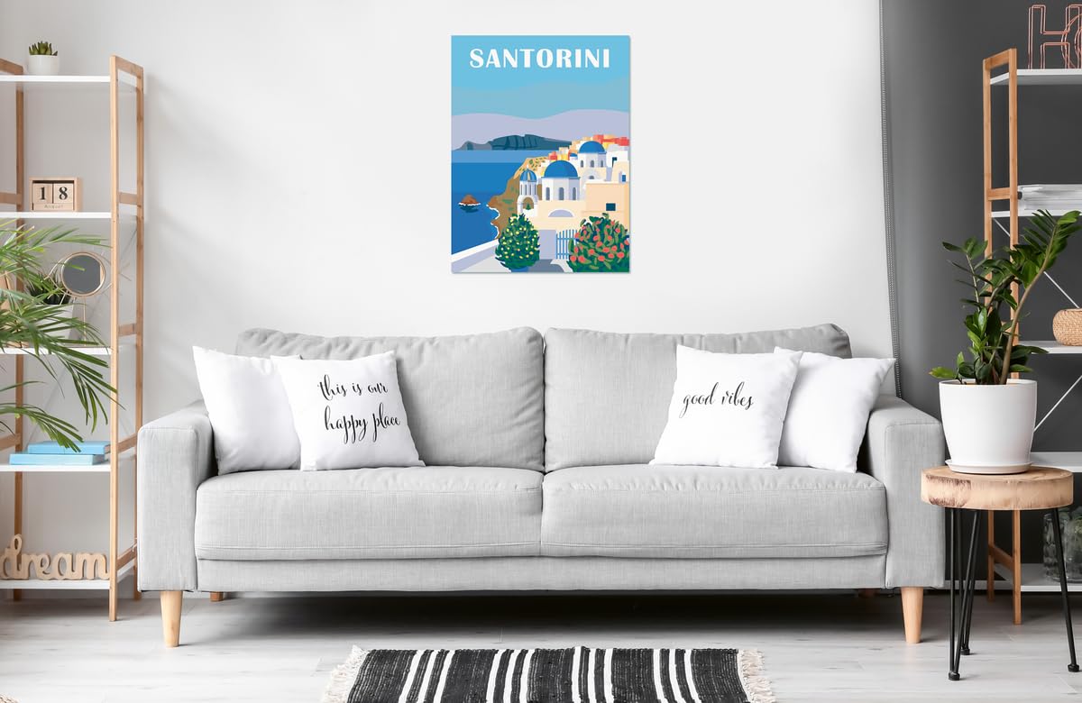 Ravensburger Relax CreArt Santorini Canvas Paint by Numbers Kit | Perfect DIY Art Gift for Adults, Stress Relief, and Creative Hobby Ravensburger