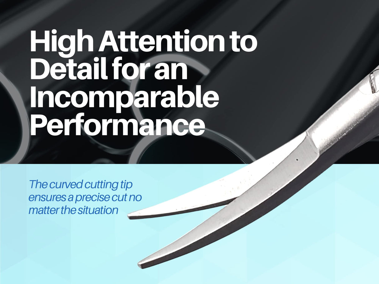 ARTMAN INSTRUMENTS Micro Castroviejo Scissors 5.5" Curved – Set of 3, Micro Stitch & Thread Cutting, Embroidery, Spring Action, Extra Sharp, Squeezable Surgical Scissors for Dental, ENT Artman Instruments