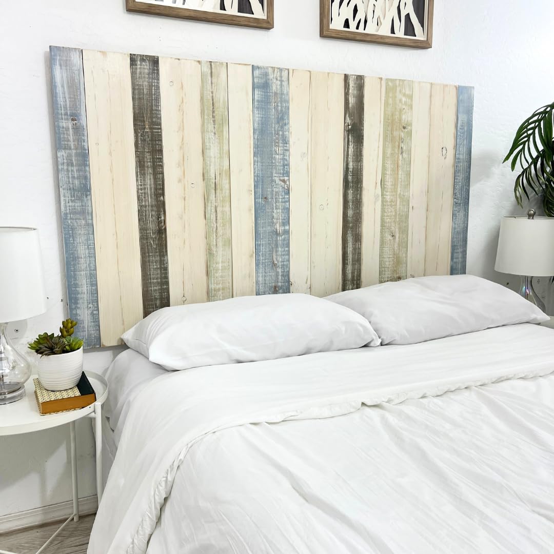Barn Walls Solid Wood Headboard King Size Farmhouse with Smooth Natural Wood Grain, Handcrafted Wall-Mounted Panel Head Board, Adjustable Height, Modern Farmhouse Bedroom, Built to Last Barn Walls