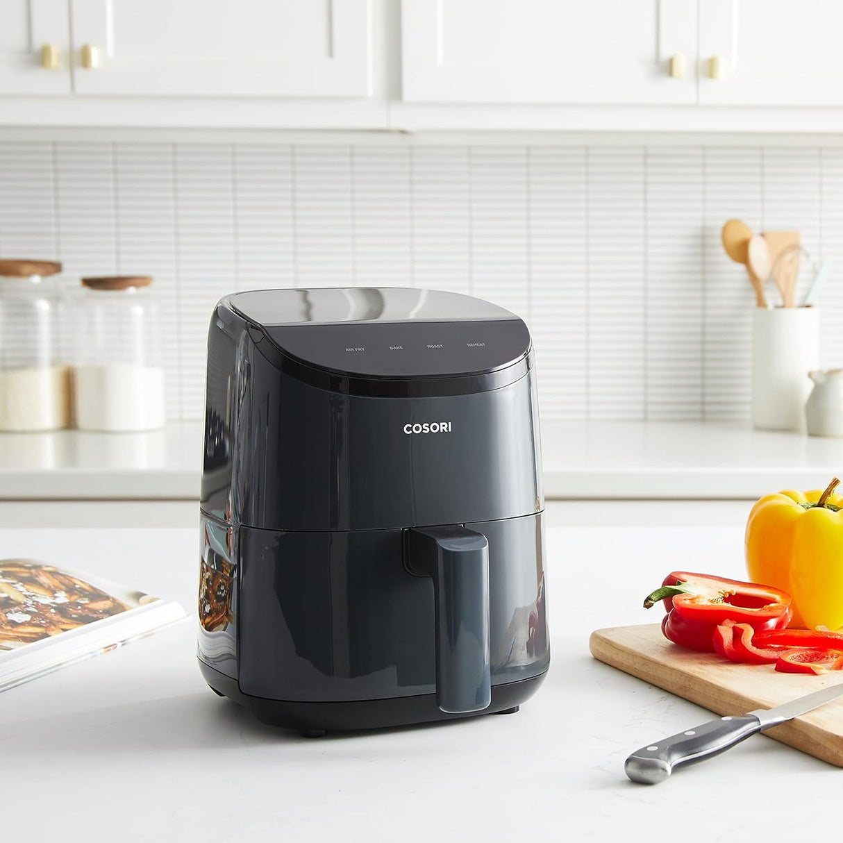 COSORI 2.1-Quart Air Fryer, Small 4-in-1 Air Fryer Ideal for Simple Meals and Snack, Easy to Leftover Food to Crispy, Up to 97% Less Oil, 30 In-App Recipes, Nonstick & Dishwasher-Safe Basket COSORI