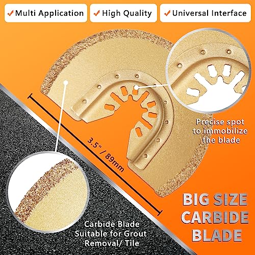 OTUCO 87 Pcs Oscillating Saw Blades, Wood Metal Cutting Multitool Bi-Metal Blades Quick Release Tool Blades Kits Fit for Dewalt, Makita, Ryobi, Rockwell OTUCO