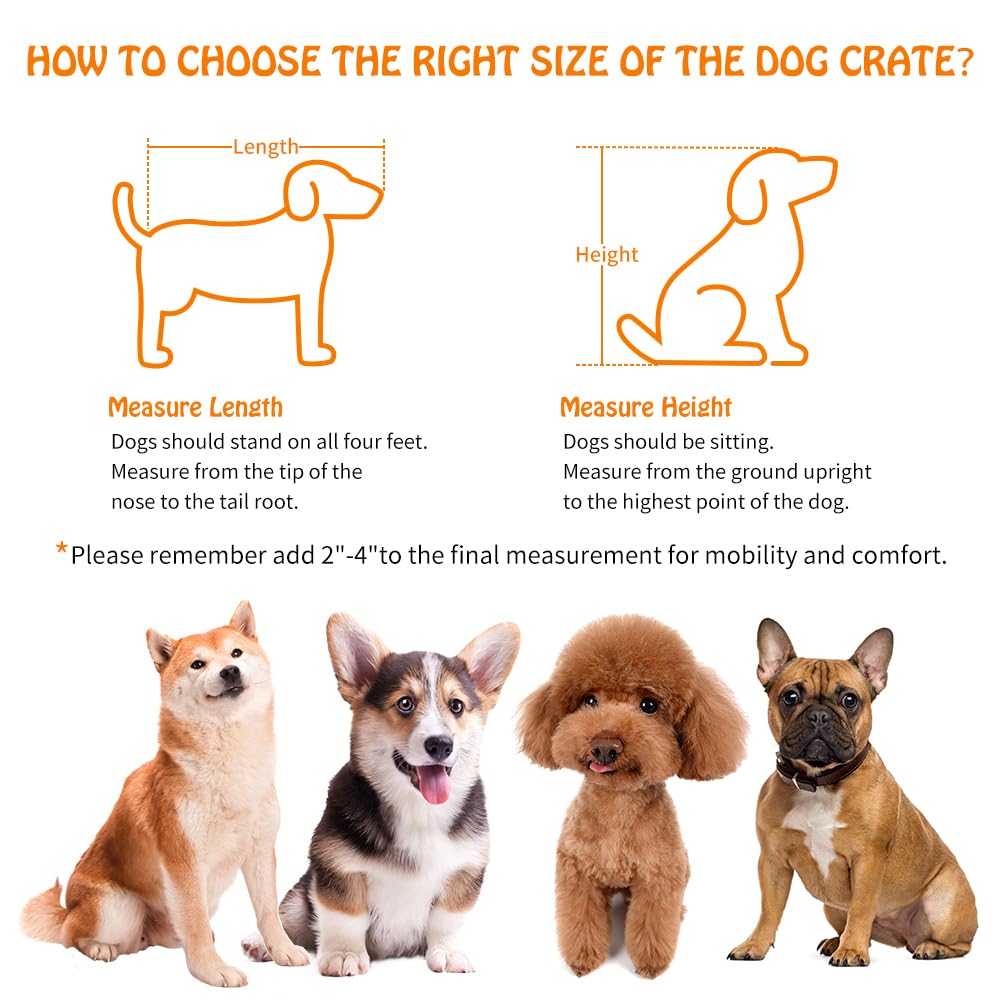 Dog Crate Furniture with Double Drawers, Wooden End Table Dog Kennel, Furniture Style Wood House Crate for Small/Medium/Large Dogs, Decorative Dog Crate with Storage for Large Breed, 32 Inch,Gray IDEALHOUSE