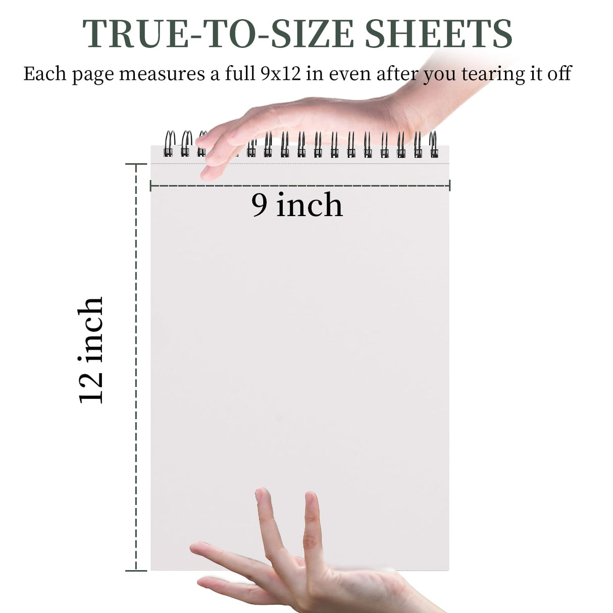 SuFly Sketch Book 9x12, Drawing Paper Pad,100 Sheets, Top Spiral Sketch Pad, 68lb/100gsm Sketchbook for Kids, Art Supplies for Adults, White. SuFly