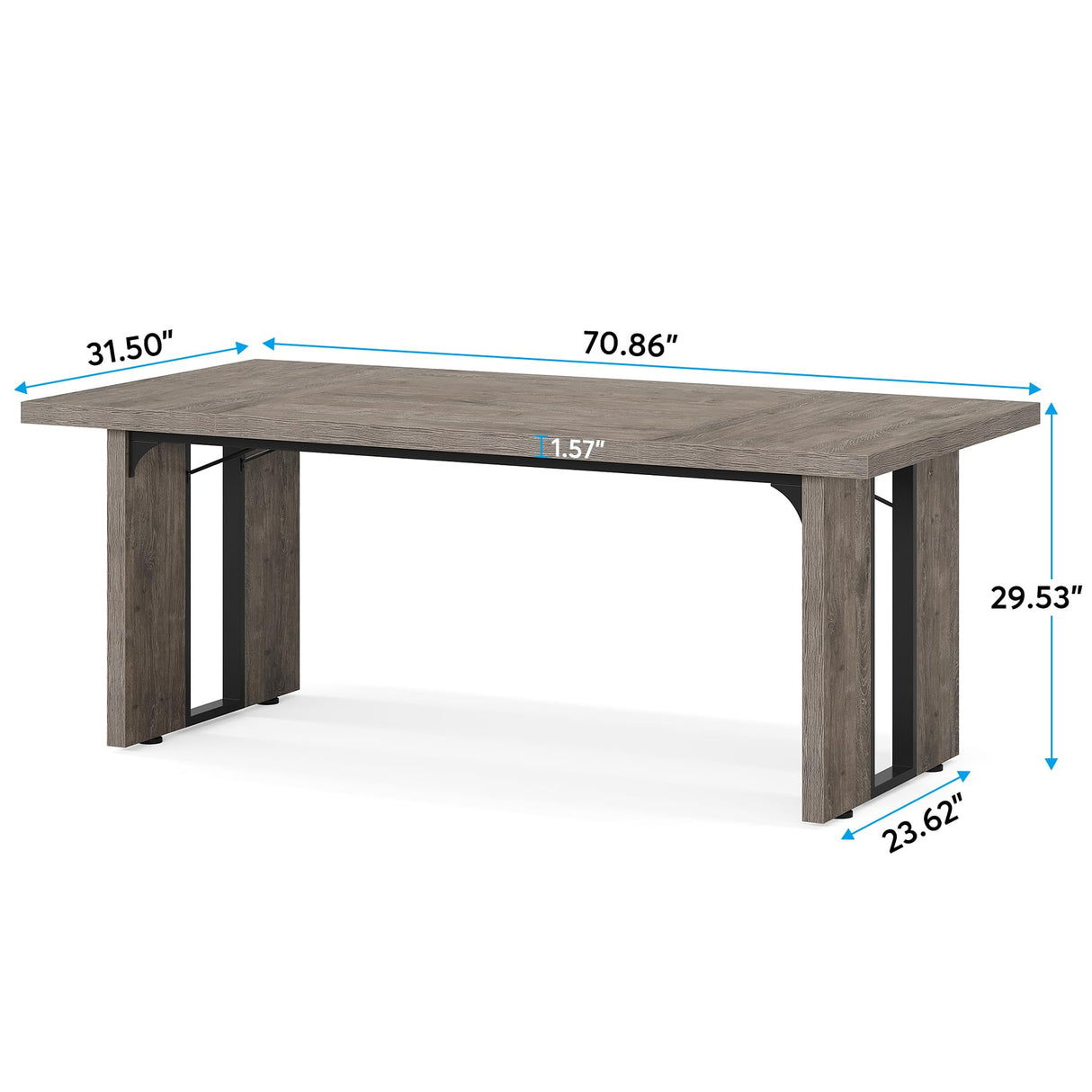 Tribesigns 6FT Conference Table, 70.9" L x 31.5" W Meeting Table for 6, Rectangular Seminar Table Boardroom Table for Office Meeting Conference Room Tribesigns