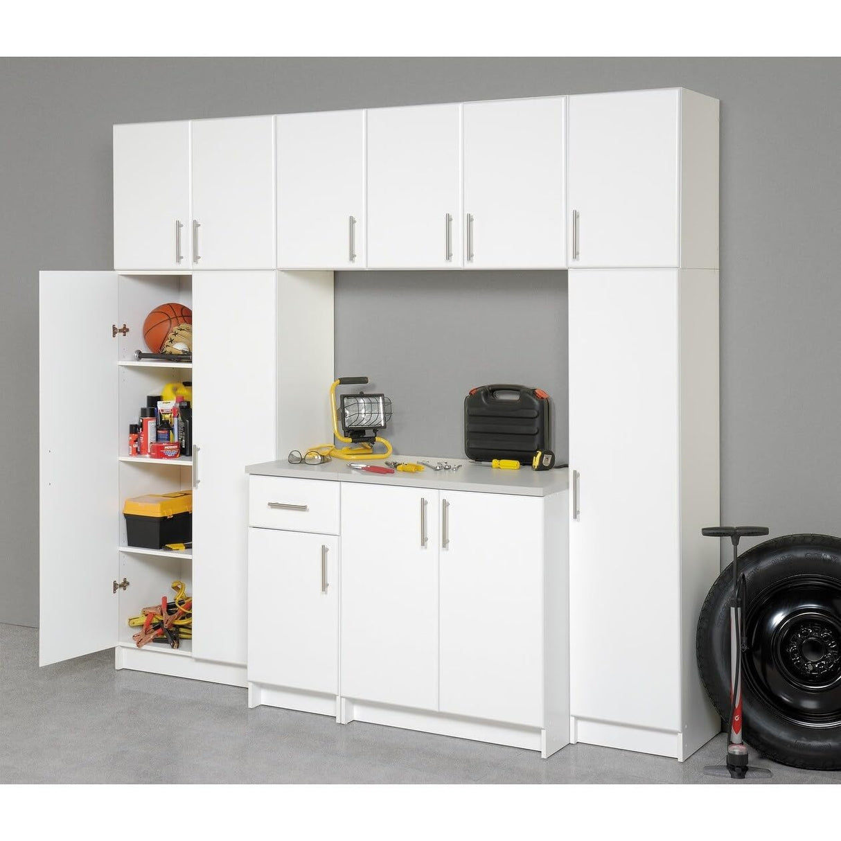 Prepac Elite 16" Wall Cabinet, White Storage Cabinet, Bathroom Cabinet, Pantry Cabinet with 1 Adjustable Shelf 16" D x 16" W x 24" H, WEW-1624 Prepac