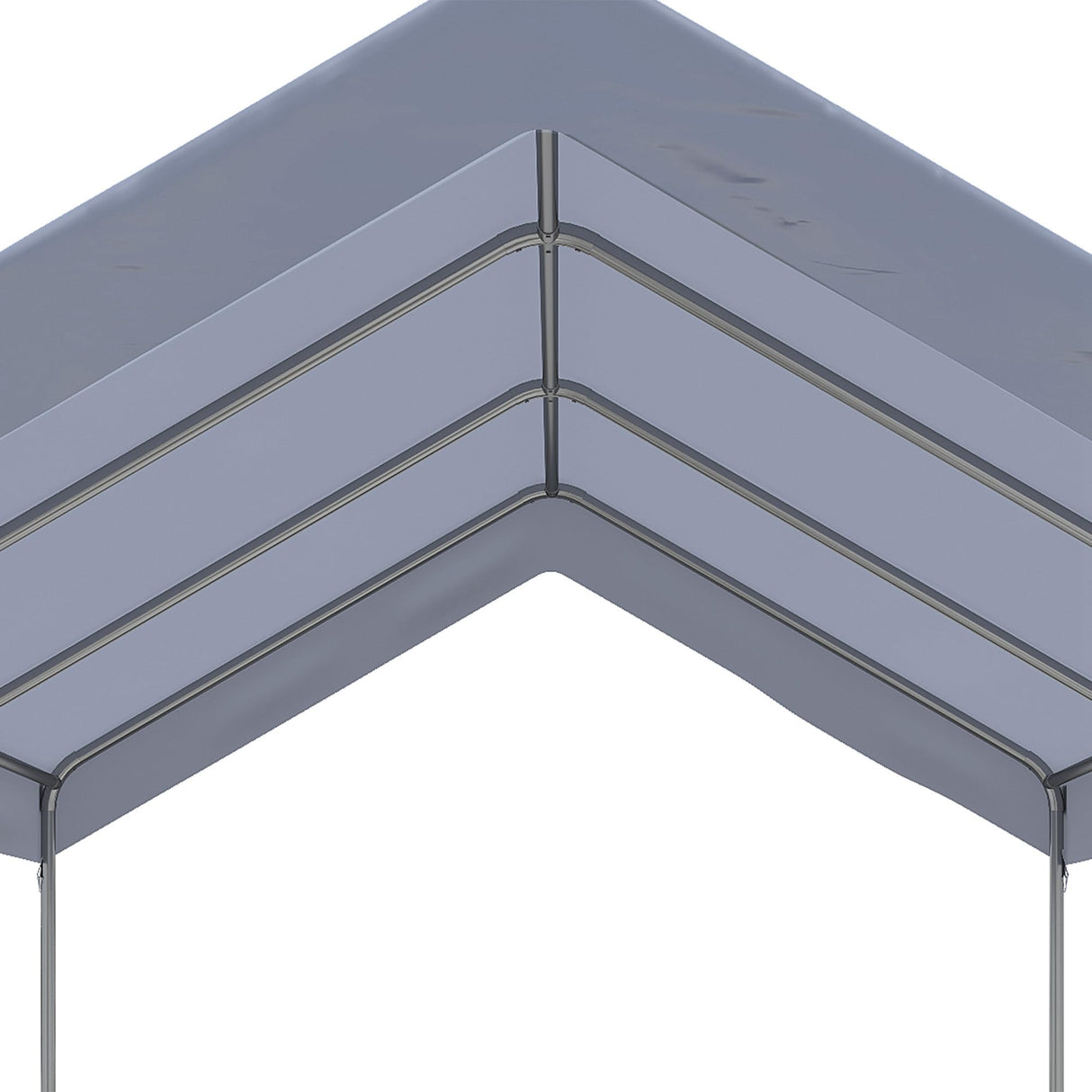 Outsunny 10' x 20' Party Tent and Carport, Height Adjustable Portable Garage, Outdoor Canopy Tent 8 Legs Without Sidewalls for Car, Truck, Boat, Motorcycle, Bike, Garden Tools, Gray Outsunny