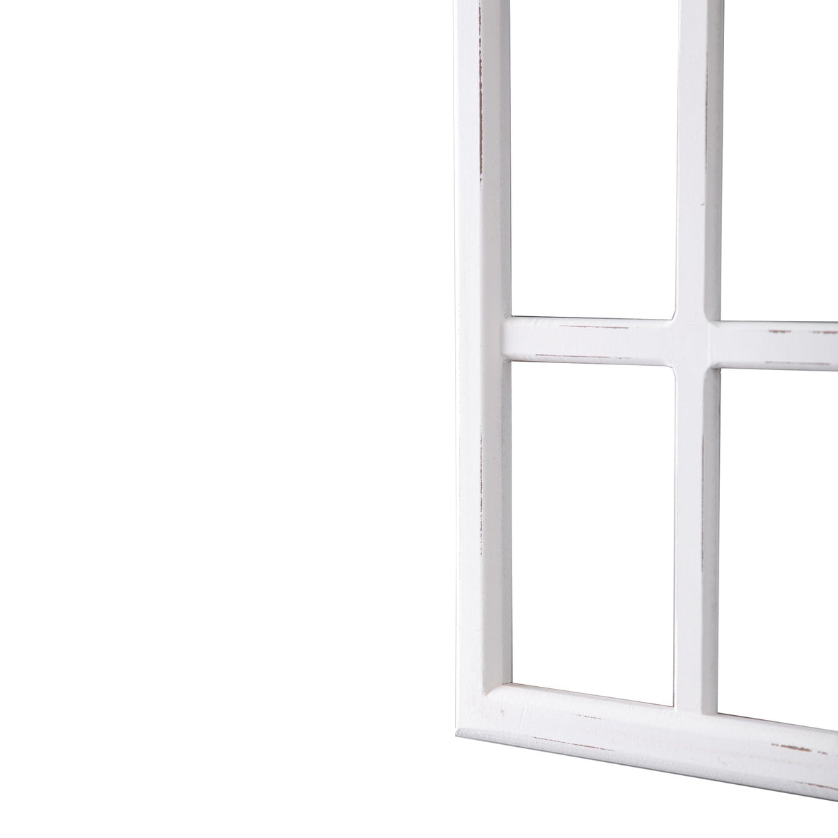 Sintosin Hanging White Wood Arched Window Frame Set of 2, Handmade Distressed Finish Rustic Window Frame Wall Decor, Farmhouse Faux Window Frame Living Room Dining Room Enteyway Hallway Bedroom Sintosin