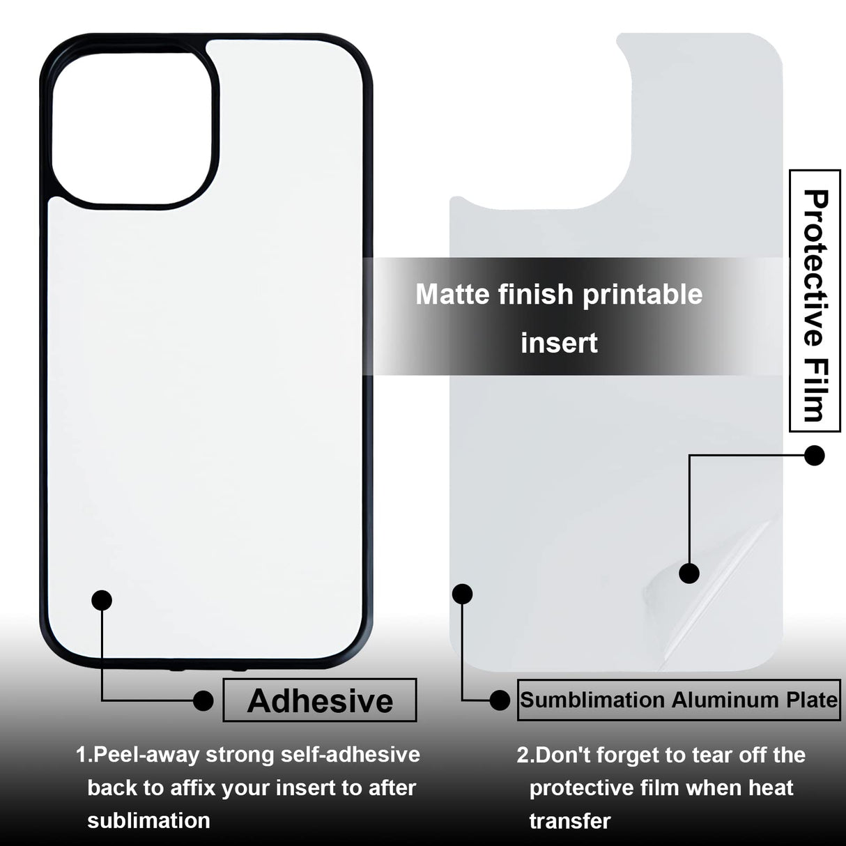 Konohan 6 Pieces Sublimation Blank Phone Case Cover Blank Printable Phone Case for DIY Customize Heat Press Rubber Protective Case(Compatible with iPhone 12/12 Pro) Konohan