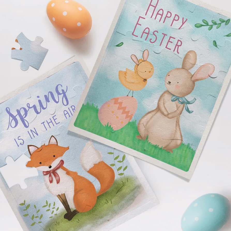 NuFun Activities DIY Transfer Puzzle Maker Kit - Blank White Puzzles to Draw, Print, or Write on. Make Your Own Printable Puzzle NuFun Activities