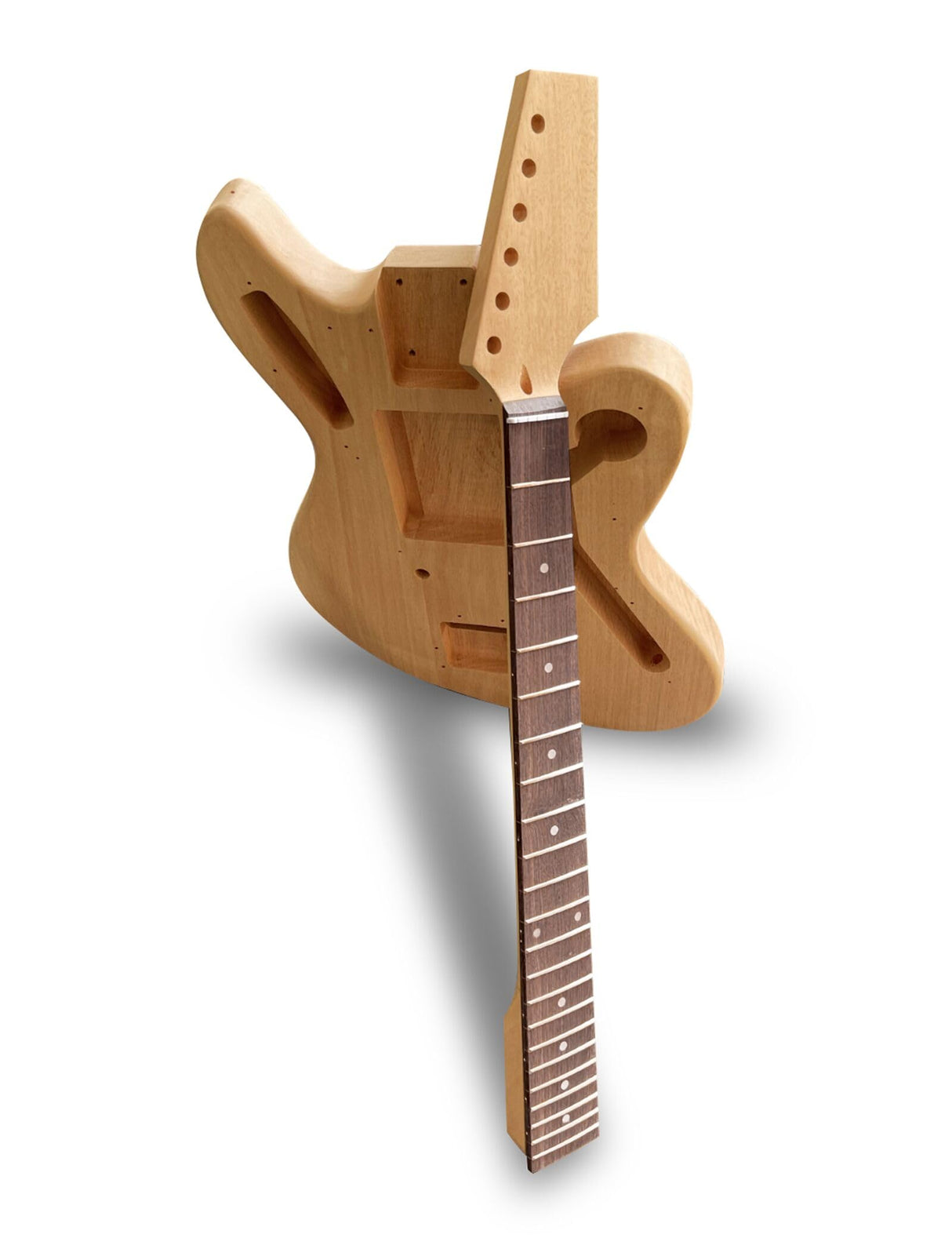 Fistrock DIY Electric Guitar Kit Beginner Kit 6 String Right Handed with Mahogany Body Mahogany Neck Rosewood Fingerboard Chrome Hardware Build Your Own Guitar. Fistrock