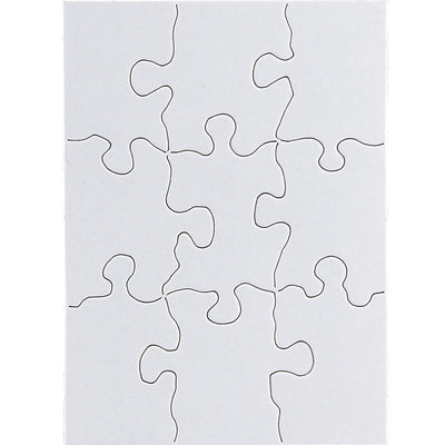24 Blank Jigsaw Puzzles – 4 x 5.5 Inch, 9 Pieces Each – Hygloss DYI party invites, Perfect for Decorating, Kids' Activities, Arts & Crafts or Party Favors - Puzzle Pieces to Draw On for Crafts