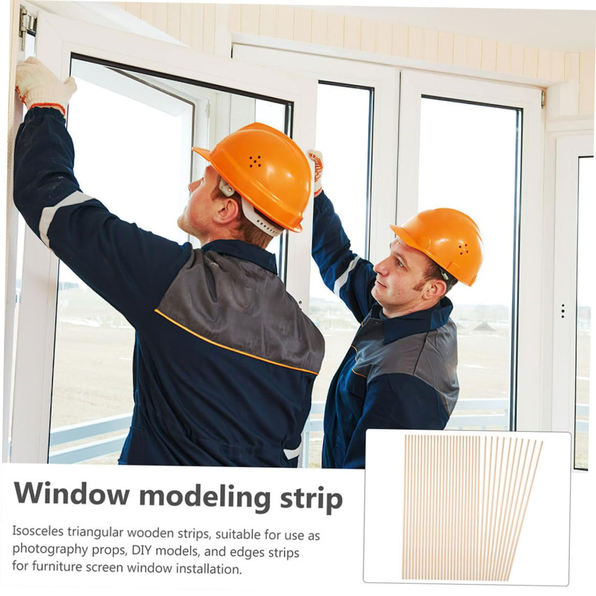 BUTIFULSIC 10 pcs Triangular Wooden Strip Wooden molding Trim for Window molding Screen Window Trim Window Decorative Stick Window Decorative Trim Wood Trim Pine Wood molding Strip BUTIFULSIC