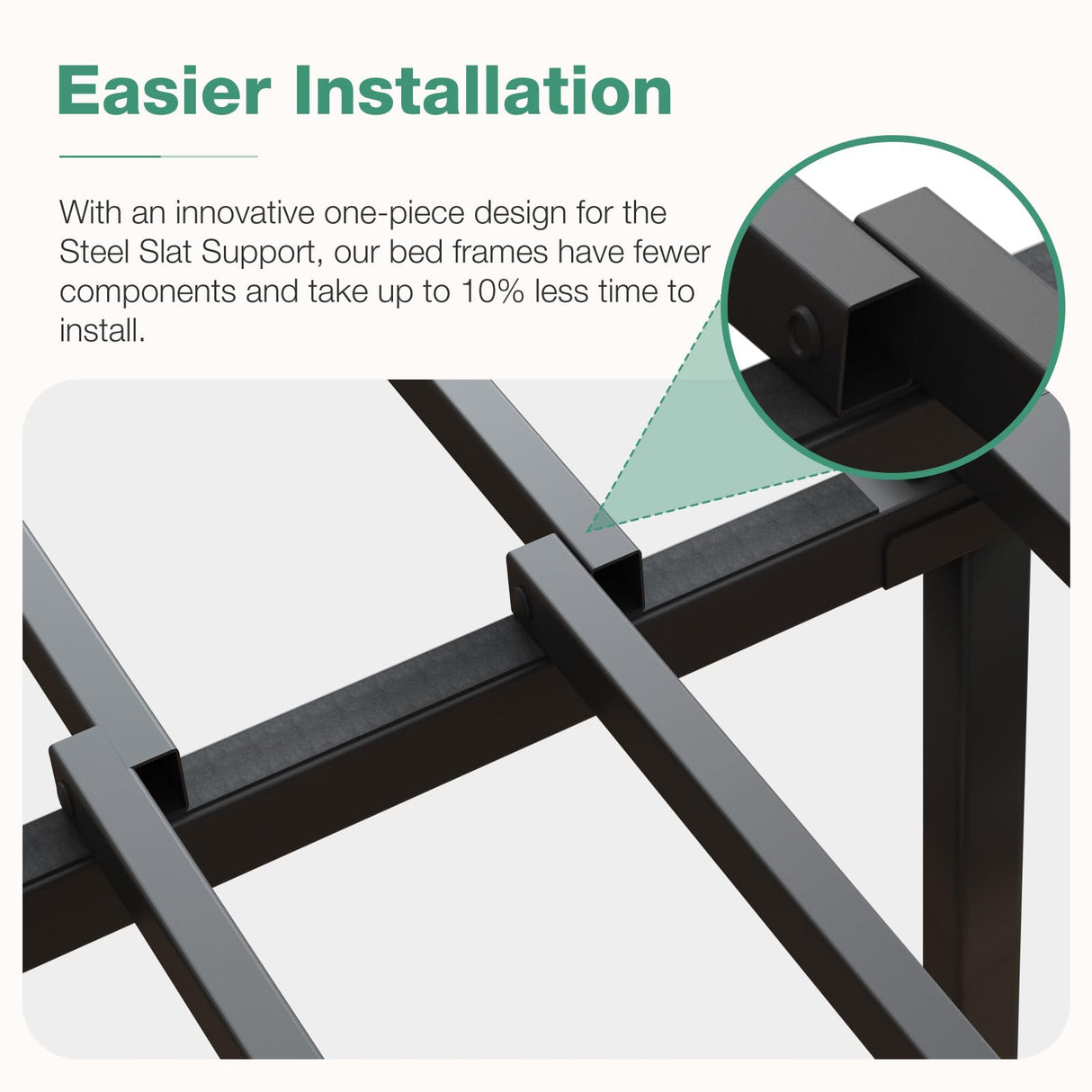 Novilla Queen Bed Frame, 14 Inch Metal Platform Bed Frame Queen Size with Storage Space Under Bed, Heavy Duty Steel Slat Support, Easy Assembly, No Box Spring Needed Novilla