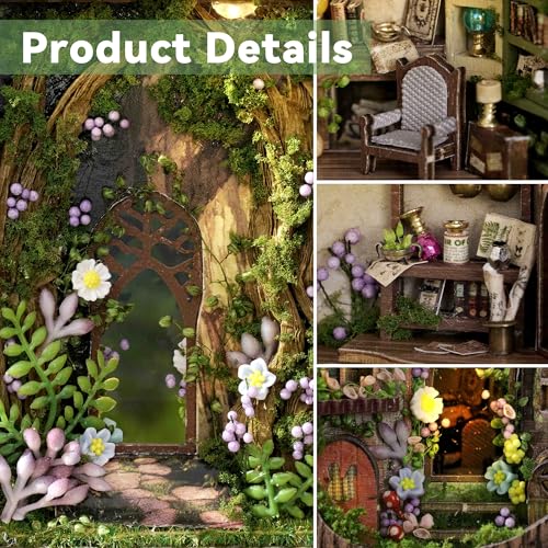 Flever Dollhouse Miniature DIY House Kit Creative Room with Furniture for Romantic Valentine's Gift (Forest Wonderland)