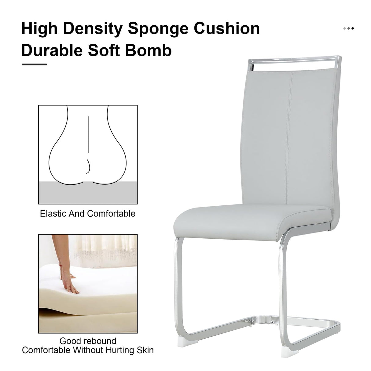 71" Glass Dining Table Set for 8, Kitchen Table and 8 PU Leather Chairs, Tempered Glass Top and MDF Base, 9-Piece Table Set Ideal for Living Room BAOPIN