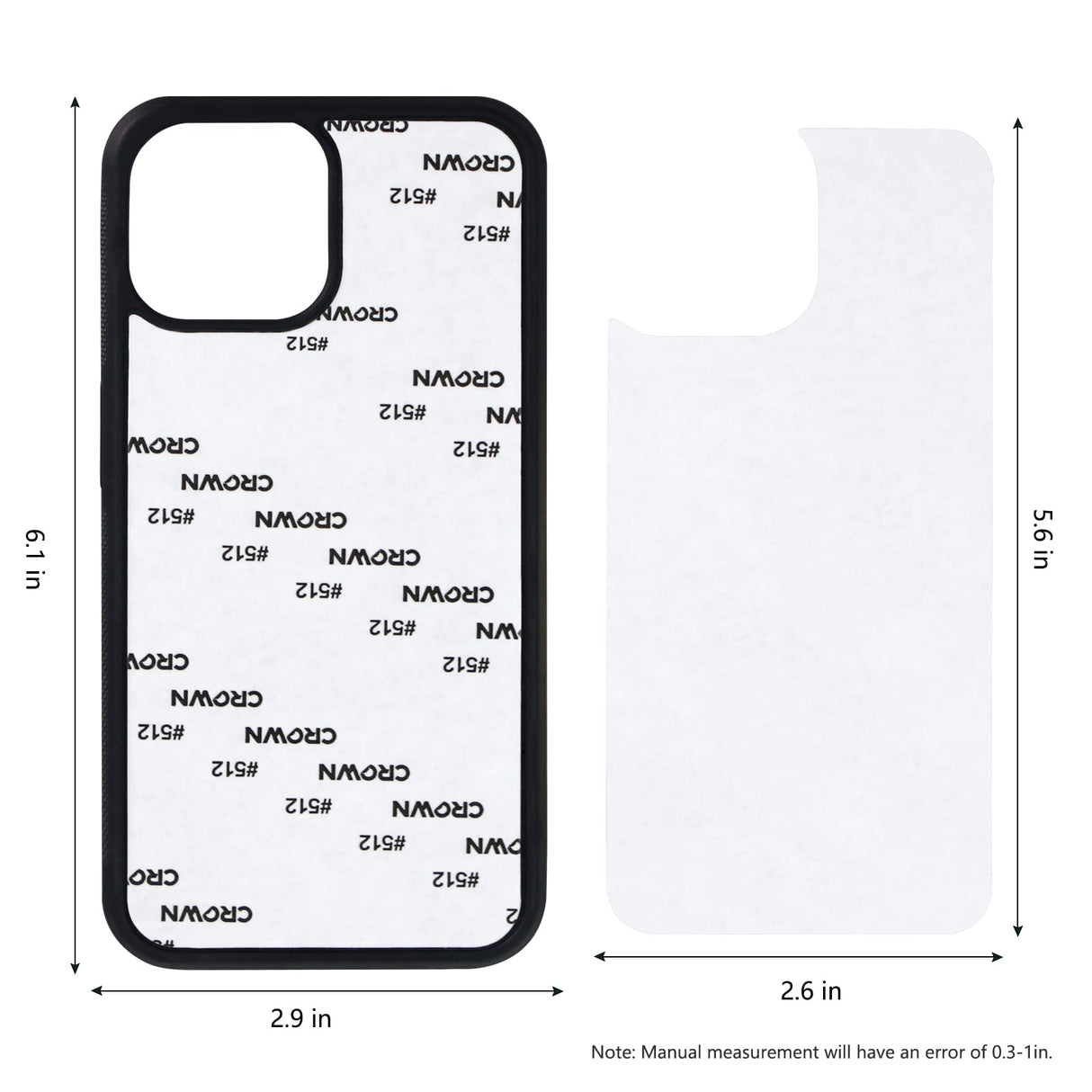 MAIKESUB 5 PCS Sublimation Phone Case for iPhone 13 6.1 Inch Sublimation Blanks Printable Blank Phone Cases Customized Phone Covers for DIY Soft Rubber Protective Shockproof Slim Case Anti-Slip MAIKESUB