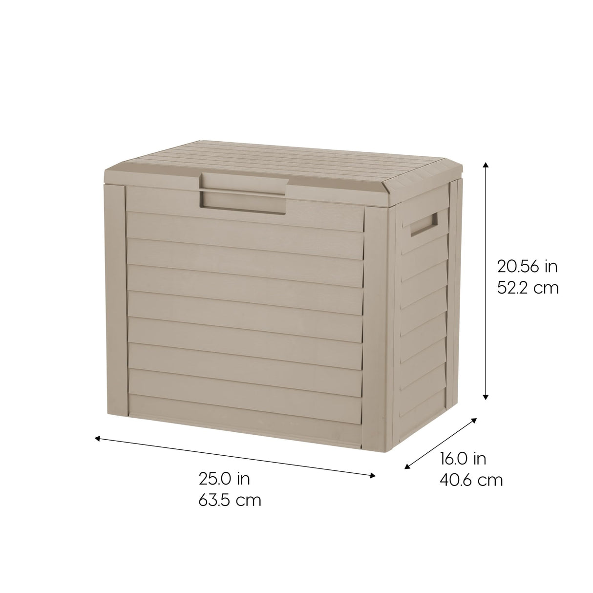 IRIS USA 35-Gallon Outdoor Deck Delivery Storage Box, Lockable & UV-Protected, Weather-Resistant Patio Storage for Cushions, Garden Tools & Packages, Waterproof Resin, Durable & Stylish Design - Beige IRIS