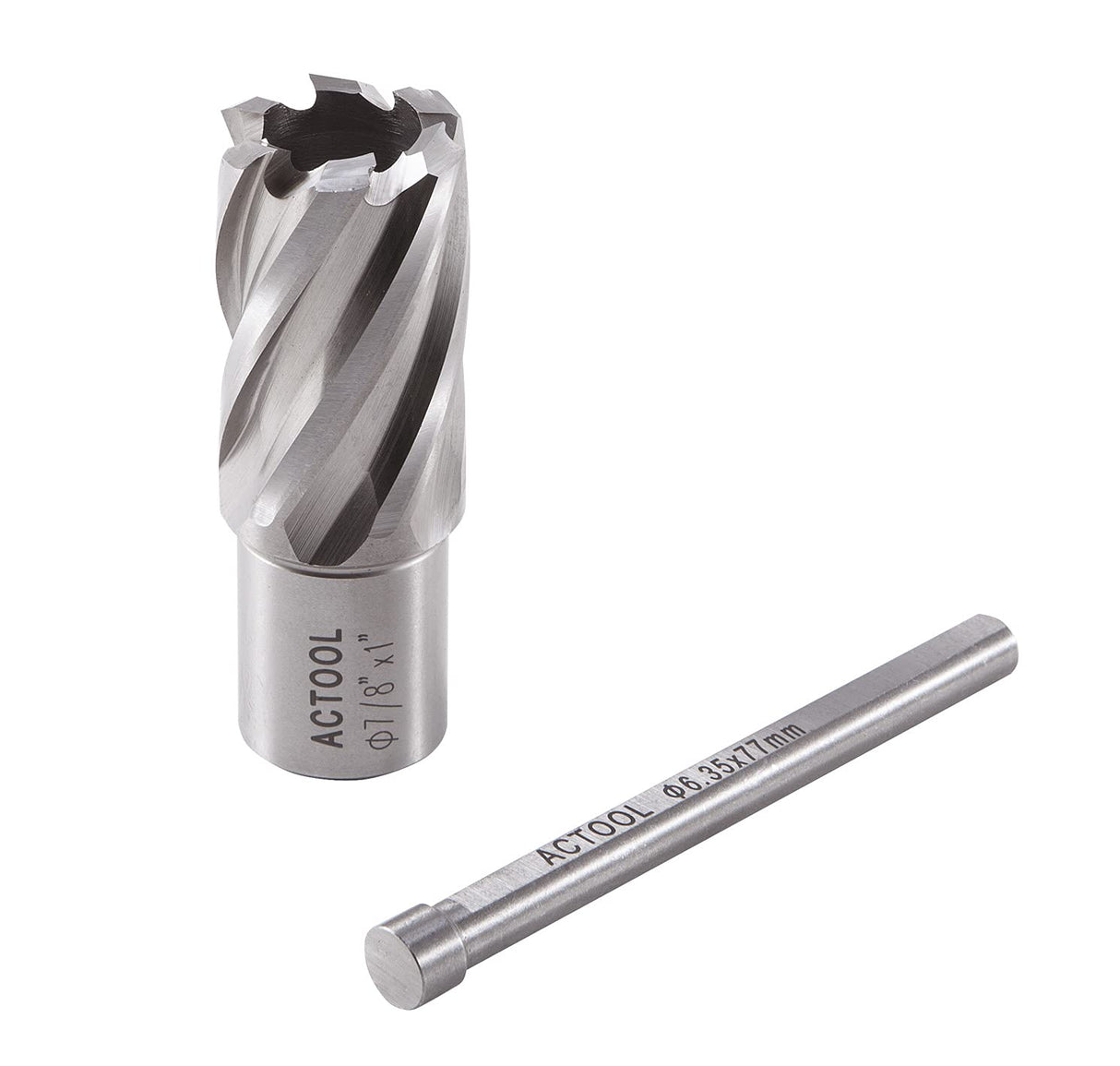 ACTOOL 7/8" Diameter × 1" Depth of Cut HSS ANNULAR Cutter with 3/4'' Weldon Shank ACTOOL