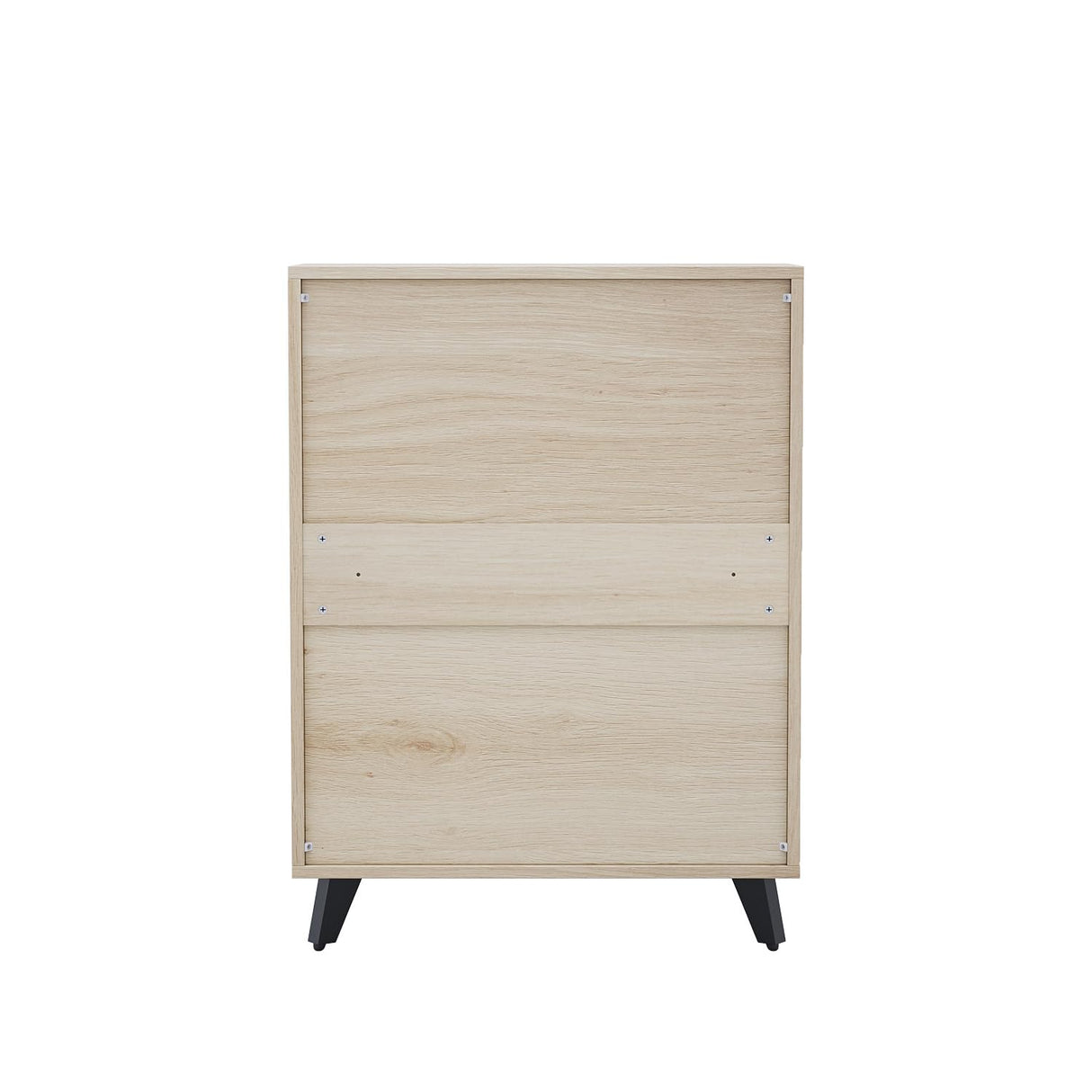 Angel Sar Rattan Shoe Cabinet for Entryway, Slim Shoe Storage Cabinet with 2 Flip Drawers, Hidden Shoe Organizer, Shoe Rack Cabinet with Metal Legs, Natural Wood Angel Sar