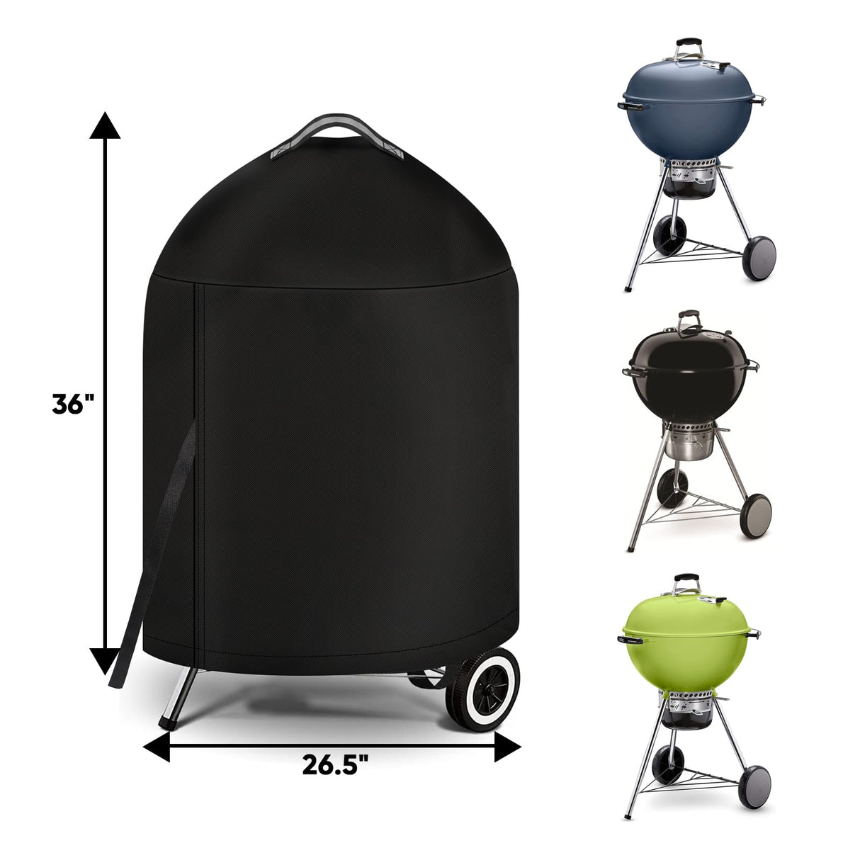 iCOVER Grill Cover for Weber 22 Inch Charcoal Kettle- Heavy Duty Waterproof BBQ Covers for Griddle Char-Broil 22 Inch Grills i COVER