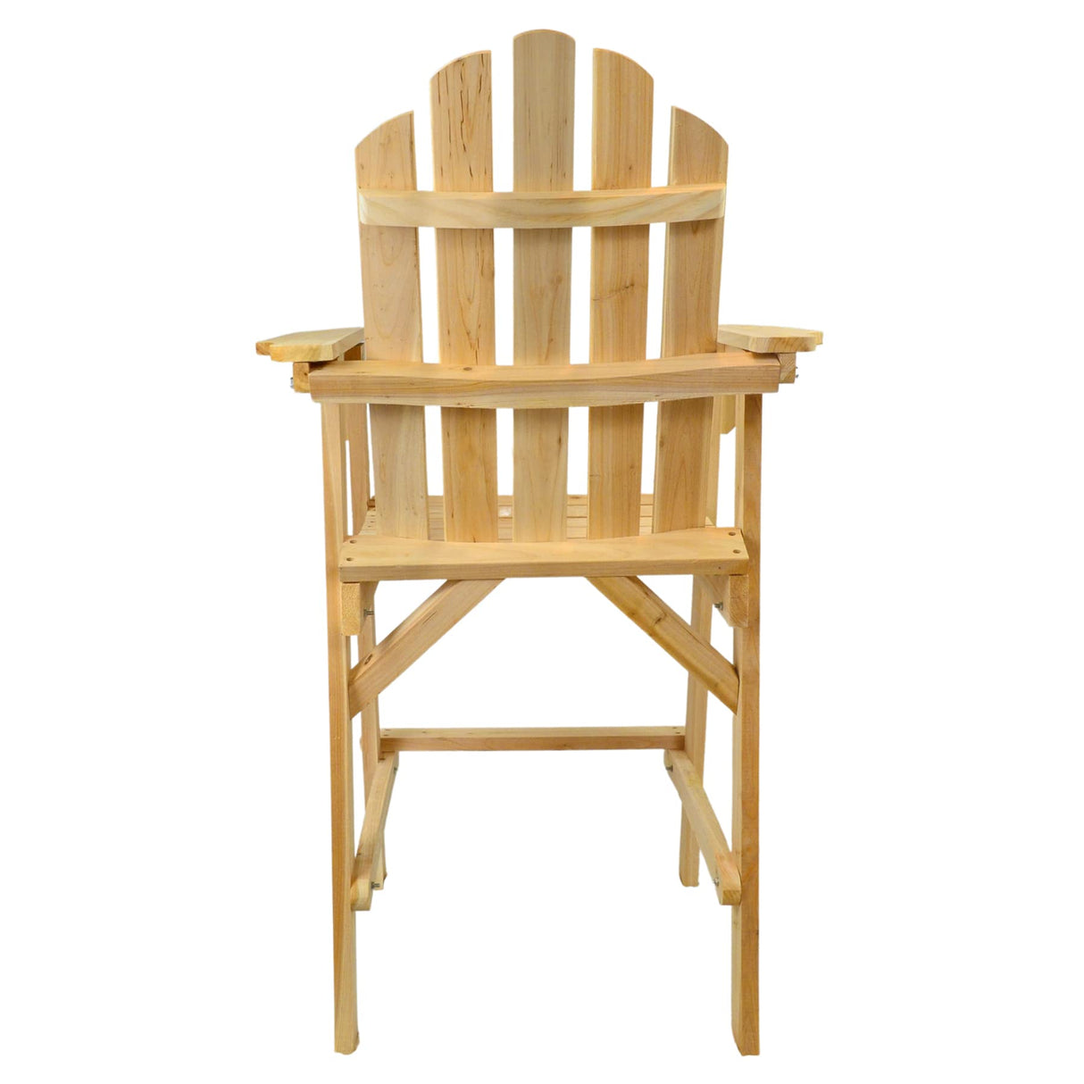 Ready-to-Finish Balcony Tall/Counter High Adirondack Chair with Footrest for Outdoor Outside Garden - Unfinished Natural Wood Bar Chair Westcharm