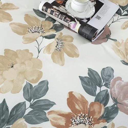 OAITE Duvet Cover King Size,Reversible Blooming Flower Orange Duvet Cover Set with Zipper Closure, 3 Pieces Modern Patterns Soft Microfiber Bedding Set with 8 Ties(104’’*90’’,2 Pillow Cases) OAITE