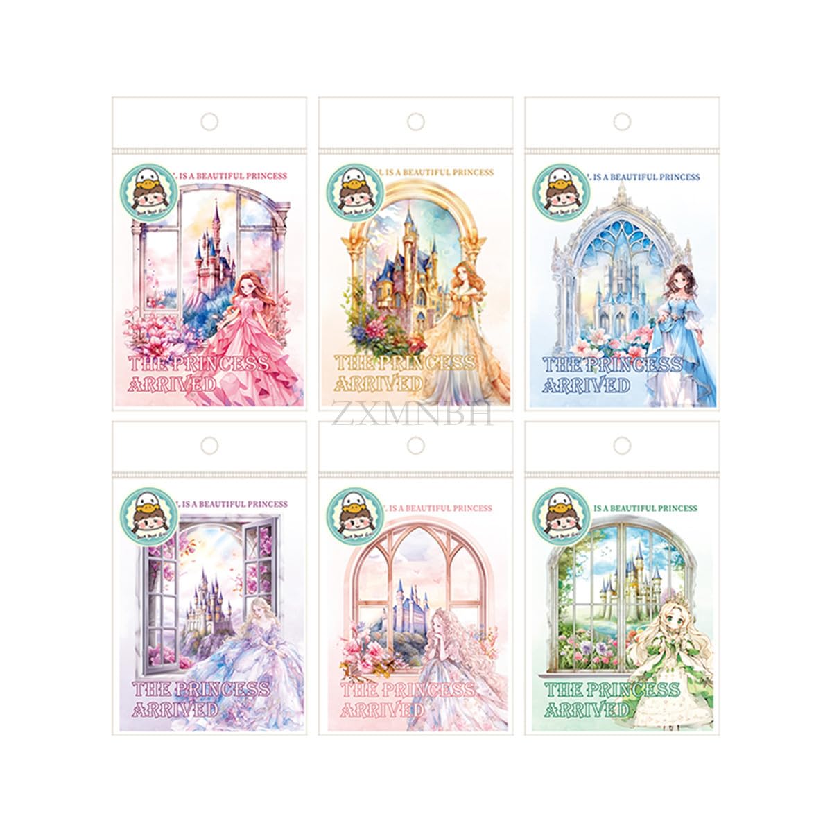 ZXMNBH 20 Pcs/Pack Fairy Princess PET Stickers for Scrapbooking Kit Waterproof Clear Sticker Junk Journaling Supplies Journals Diary Planner Collage Laptop Paper Crafts ZXMNBH