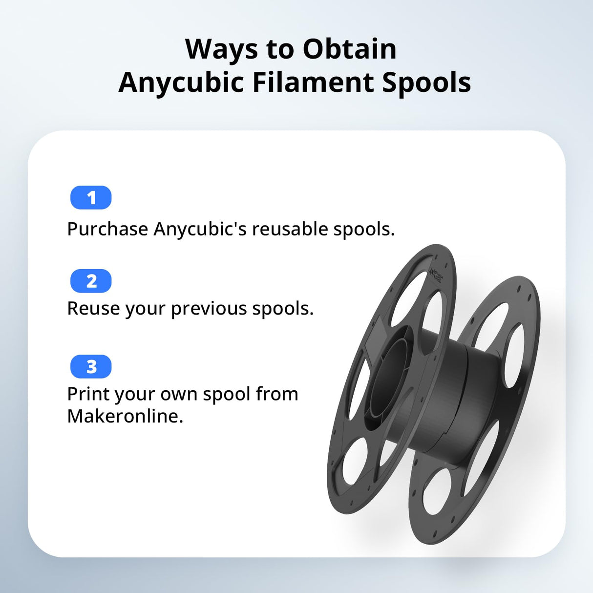 ANYCUBIC PLA Filament Refill 1.75mm, 3D Printer Filament, for Reusable Spools, Dimensional Accuracy +/- 0.02mm, Fit with Most Reusable Spools, 1KG, Texture Grey ANYCUBIC