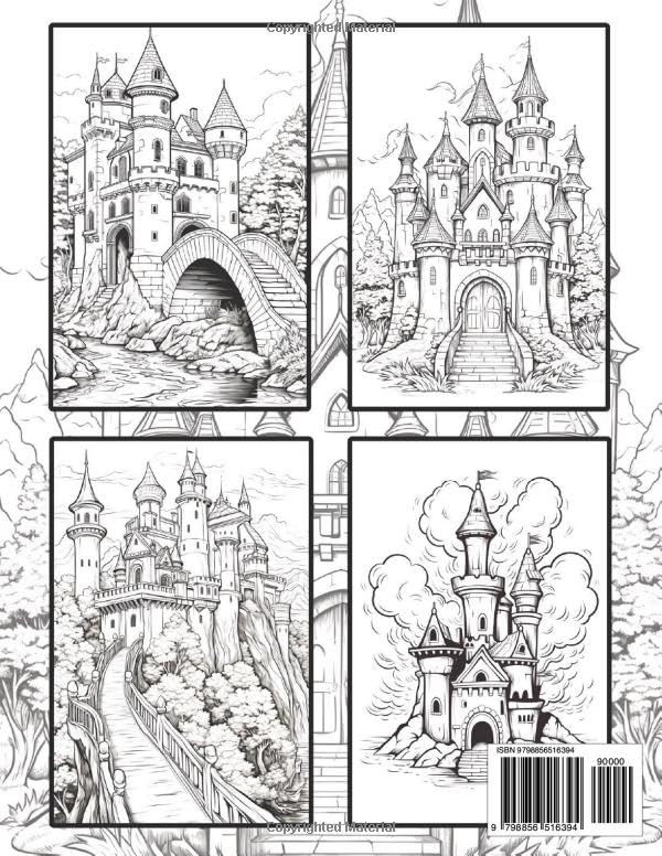 Whimsical Castles Adult Coloring Book: A Journey Into The Colorful Depths Of History, A Stress Releaving Adult Coloring Book Majosta