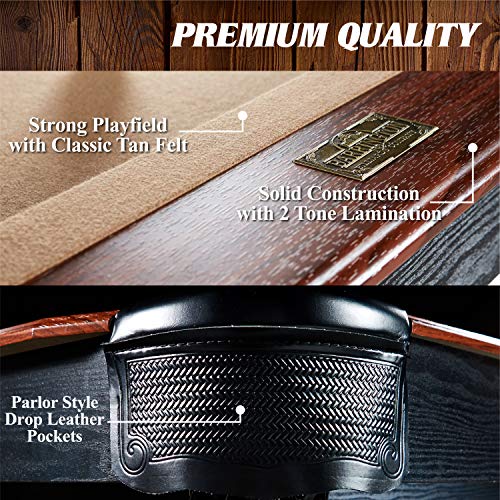 Barrington Billiards 7.5' Belmont Drop Pocket Table with Pool Ball and Cue Stick Set Barrington Billiards