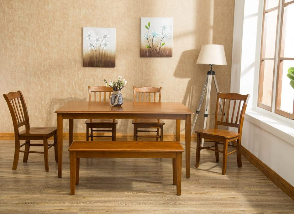 Boraam Shaker Backless Wood Bench - Walnut Boraam