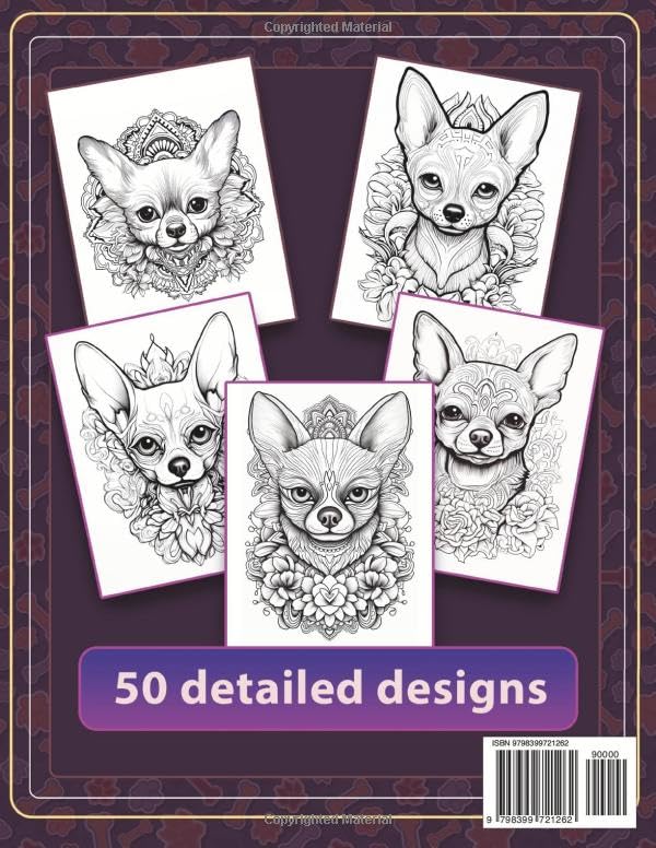 The Mind-fullness chihuahua Adventure: An Adult coloring book WoodArtSupply