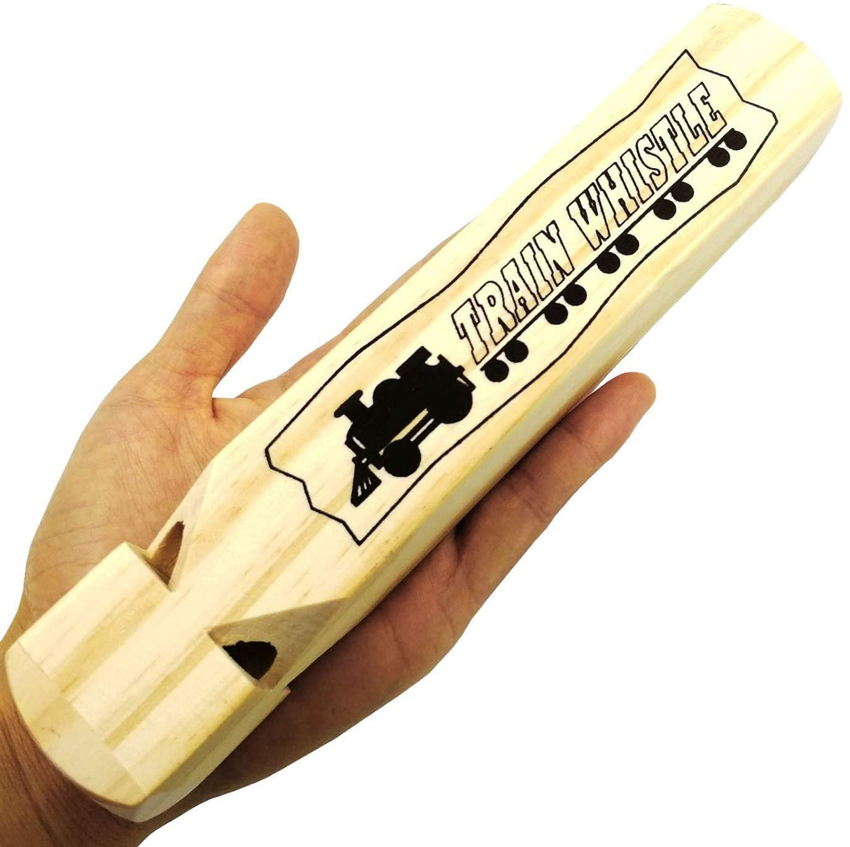 Solid Wood Train Whistle 4 Tone, Role Play Lover Wooden Whistle Thomas for Educational Party favorsToy Gift Prop Contest or Carnival Prize MLOLM