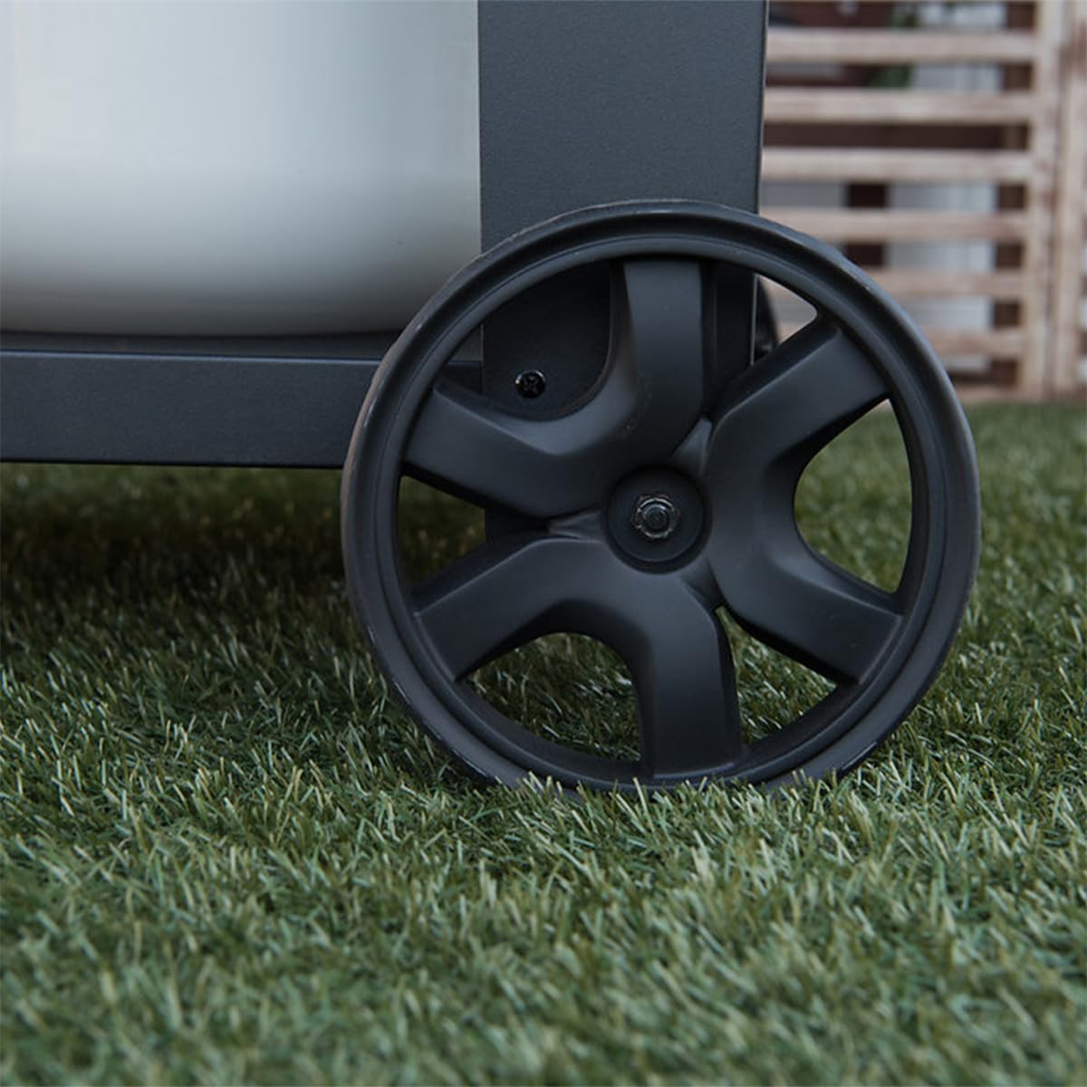 Megamaster 720-0982 5 Burner Propane Barbecue Gas Grill, Side Shelves with Hooks, for Outdoor Cooking, Patio, Garden Barbecue Grill, 50000 BTUs, Open Chart, Black Megamaster