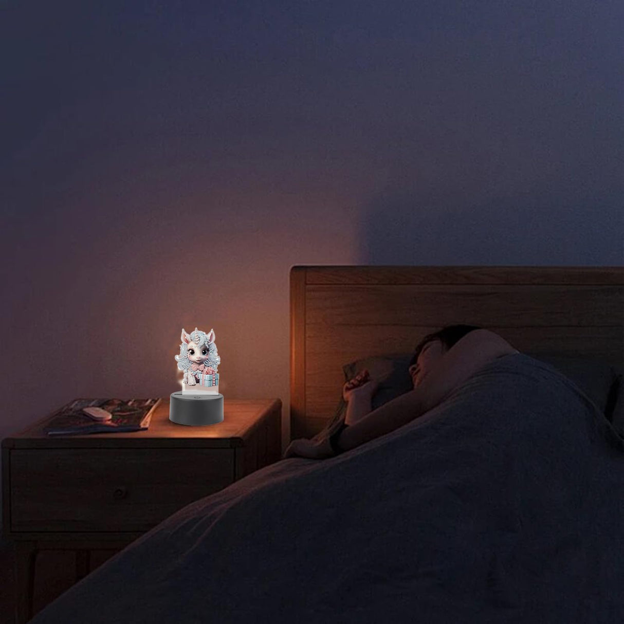 TDFERAN Diamond Painting Led Lights 5D DIY Unicorn Diamond Art Kits for Adults Lamp Diamond Art Room Lights Diamond Painting Kits Led Lights for Bedroom Gem Art Night Light for Room Decor TDFERAN