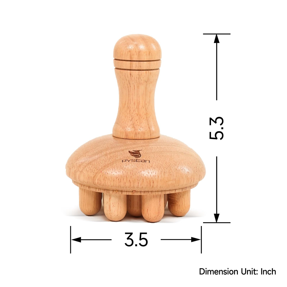 PYSEAN Wooden Mushroom Massager, Wooden Body Contouring Therapeutic Tool, Anti Cellulite, Lymphatic Drainage, Muscle Relaxation and Pain Relief for Neck and Back Massager PYSEAN
