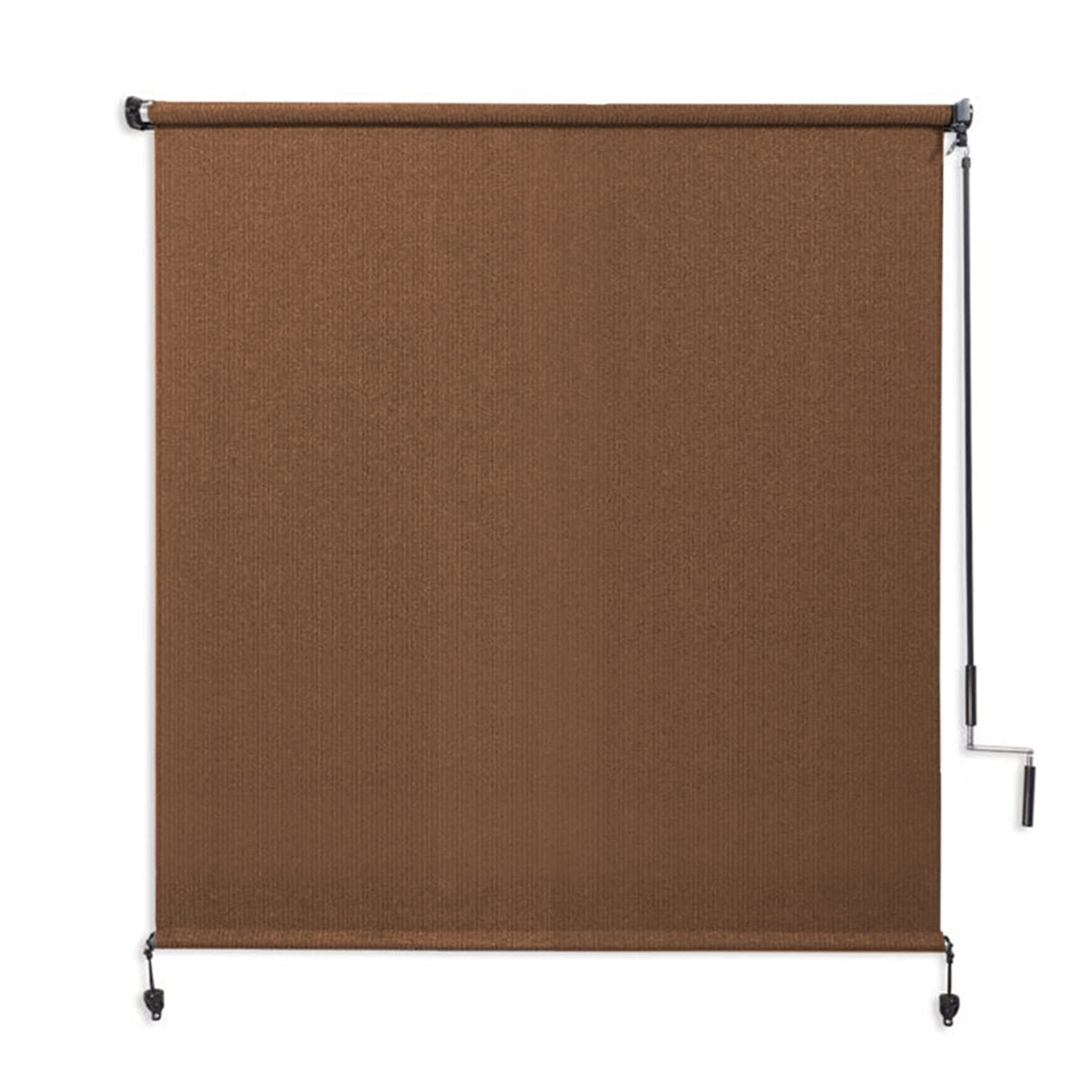 Coolaroo Exterior Roller Shade, Cordless Roller Shade with 90% UV Protection, No Valance, (4' W X 6' L), Mocha Coolaroo
