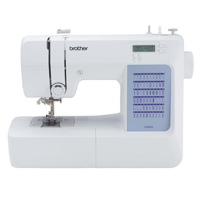 Brother CS5055 Computerized Sewing Machine, 60 Built-in Stitches, LCD Display, 7 Included Feet, White
