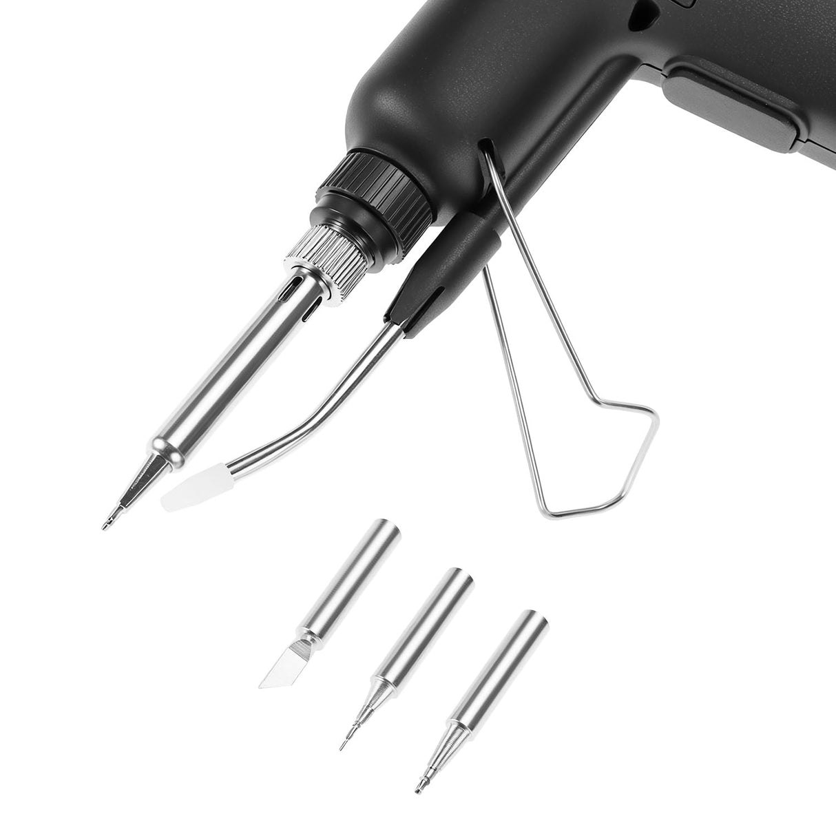 QWORK Soldering Iron Kit, 80W 110V Automatic Soldering Gun, Fast Heating Corded Electric Welding Gun with Welding Wire, Ceramic Heater QWORK