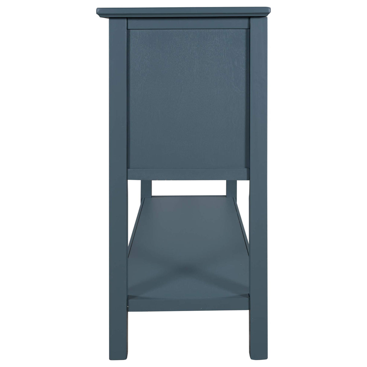Wood Console Table Sofa Table, 45'' Modern Console Table Sofa Table for Living Room with 2 Drawers, 2 Cabinets and 1 Shelf,Easy to Assemble (Blue) Anwick