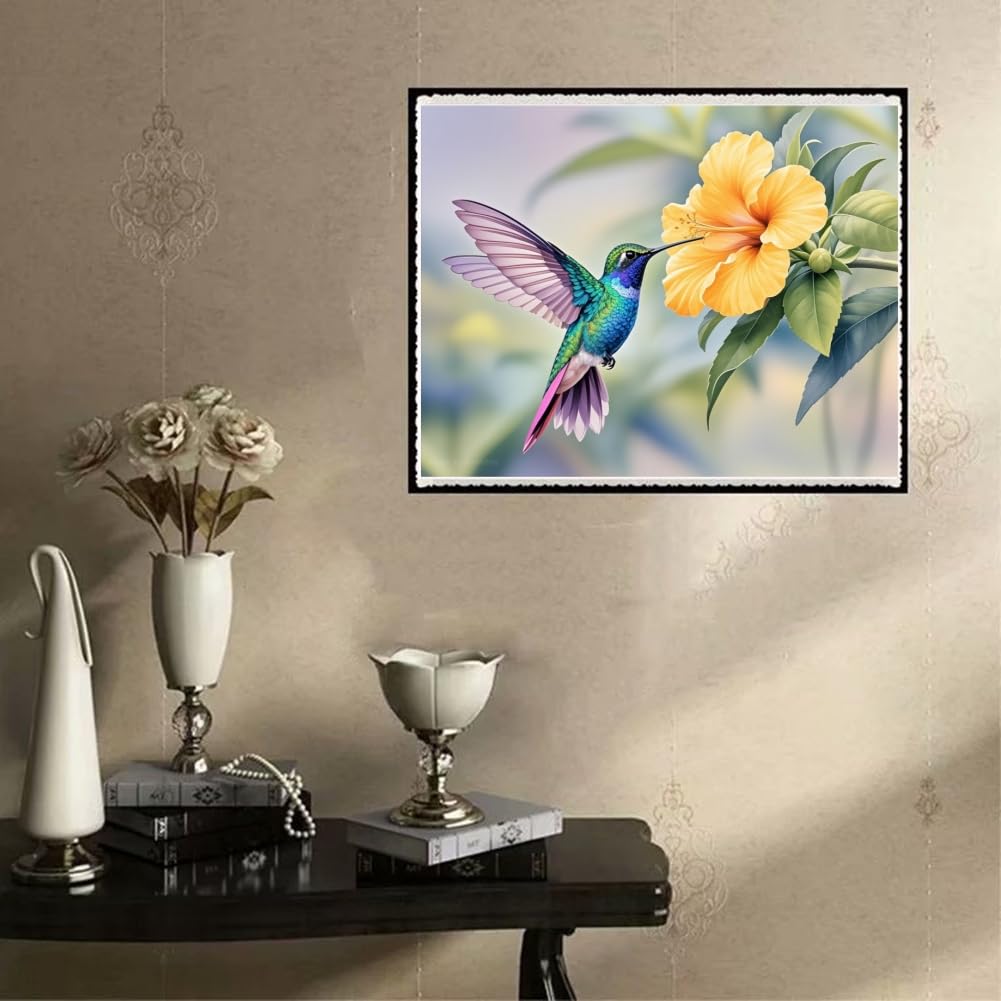 ACANDYL DIY Paint by Numbers Kit for Adults Paint by Numbers Beginner Hummingbird Canvas Painting by Number DIY Acrylic Oil Painting on Canvas Arts Craft Decoration 16x20 Inch ACANDYL