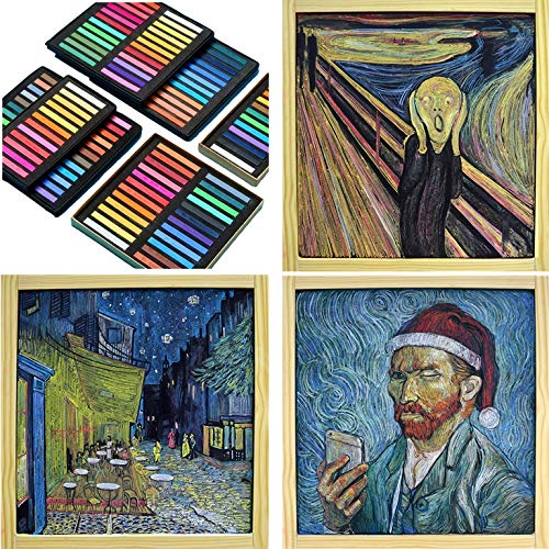 Non Toxic Artist Pastels,Square Soft Pastels Set,Chalks 12/24/36/48 Colors Soft Dry Pastel Artist Chalk Pastel Sticks for Office School Art Drawing Painting Supplies Professional Art Pastel (12Pcs) MARJAQE