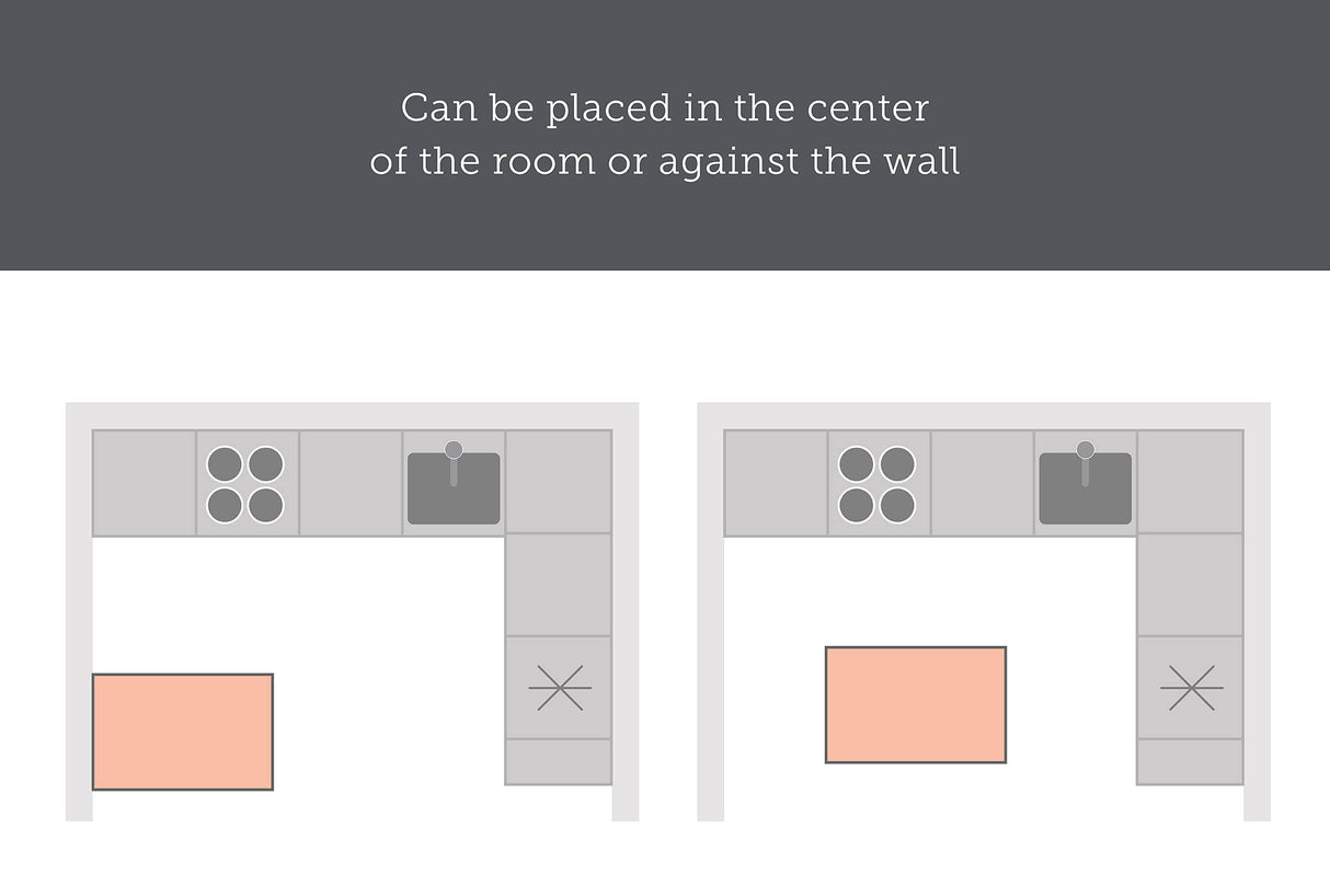 South Shore Myro Kitchen Island, Natural Walnut and White South Shore